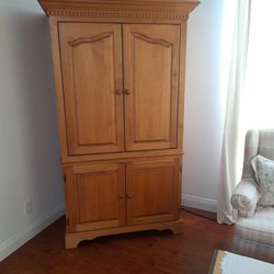 Solid Maple Armoire Cabinet