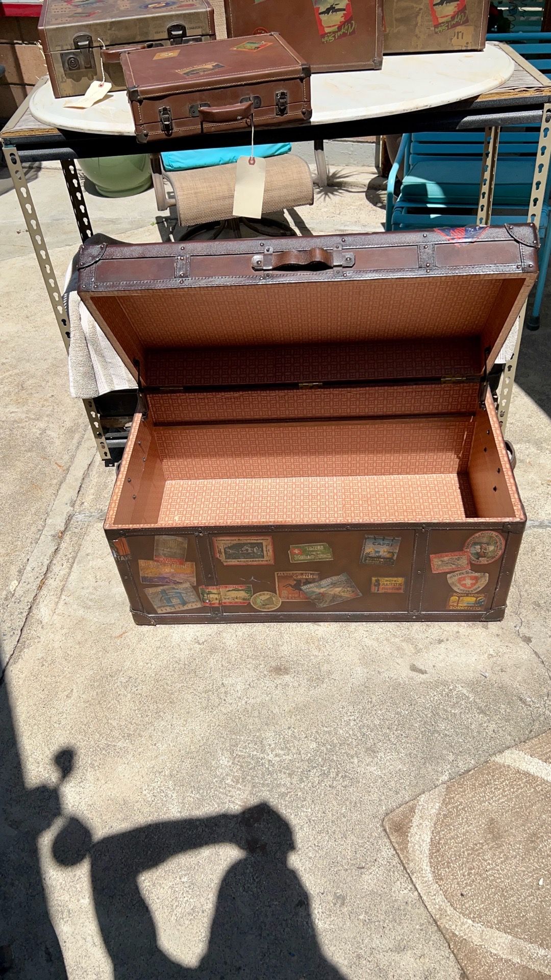 luggage labels steamer trunk