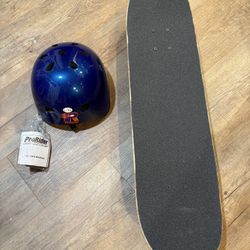 prorider helmet and skateboard (new)