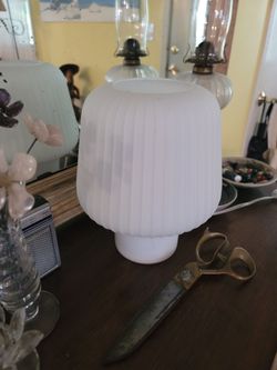 Milk Glass Table Lamp