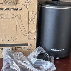 Elite Gourmet EKT719 Dual Volt 120-230V, Travel Double Wall Insulated Cool-Touch, 0.6L Electric Kettle, Stainless Steel Interior, Hinged-Locking Lid, 