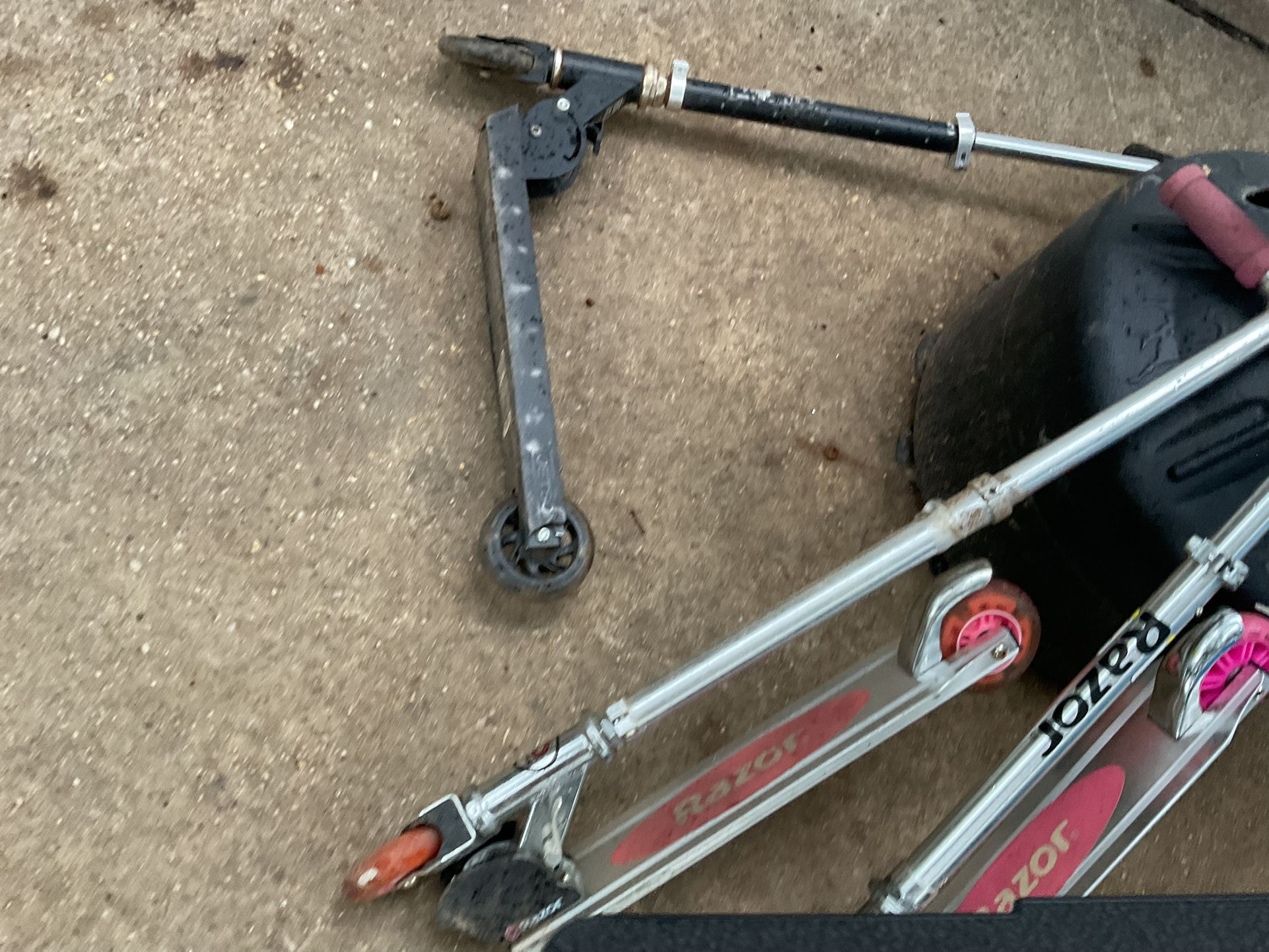 Three Scooters, One Big , Black One $15, Two Pick Ones $10 (NO SHIPPING)