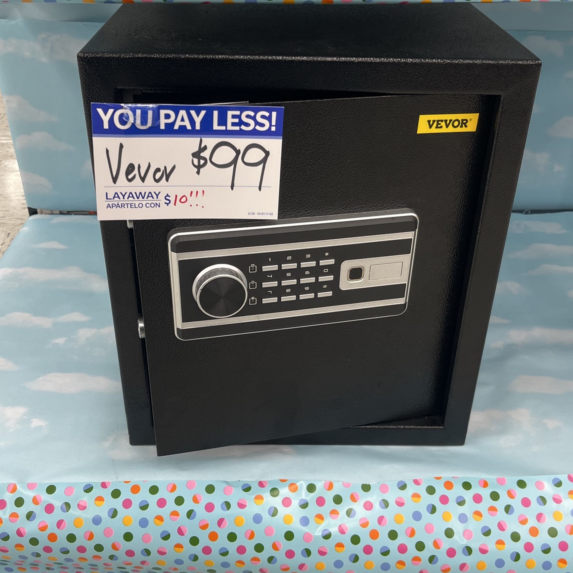 Vevor 0.8 cu. ft. safe box with a digital keypad .