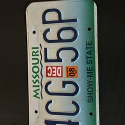 Missouri State License Plates 