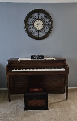 Antique Piano  and Clock