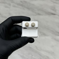 Natural Diamond Earrings 10K Gold