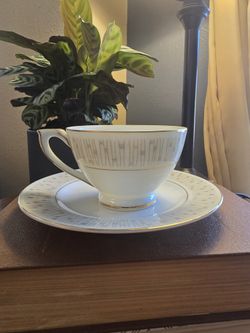 Mikado Malay Gold & Grey Cup And Saucer Set