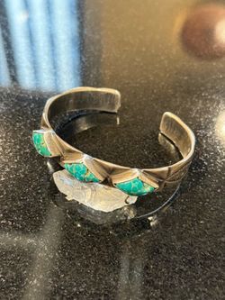 Vintage FTC Silver/Turquoise Cuff