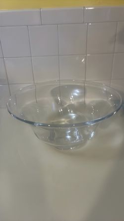 Large Clear Glass Mixing Bowl