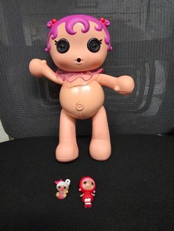 LALALOOPSY BABIES PEANUT BIG TOP DOLL Diaper Surprise Clown Collar Full Size 11"