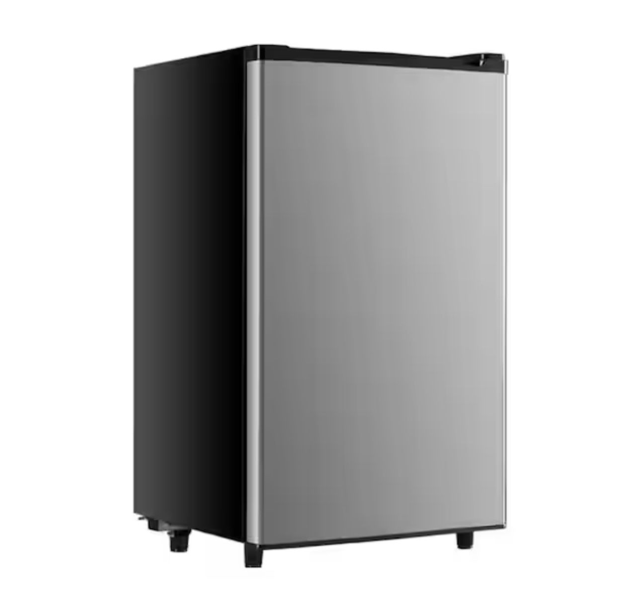 3.2 cu. ft. Manual Push Button Defrost Mini Upright Freezer in Silver, Small Fridge with Freezer