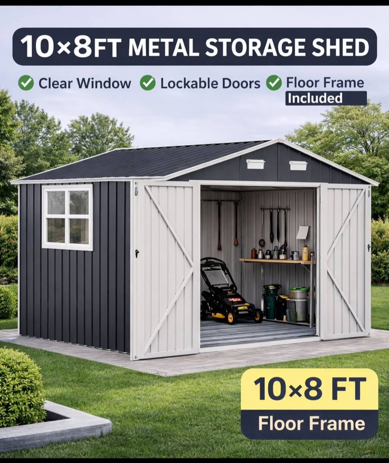 10×8metal Shed