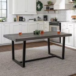 72" Solid Wood Dining Table.  Brand New.