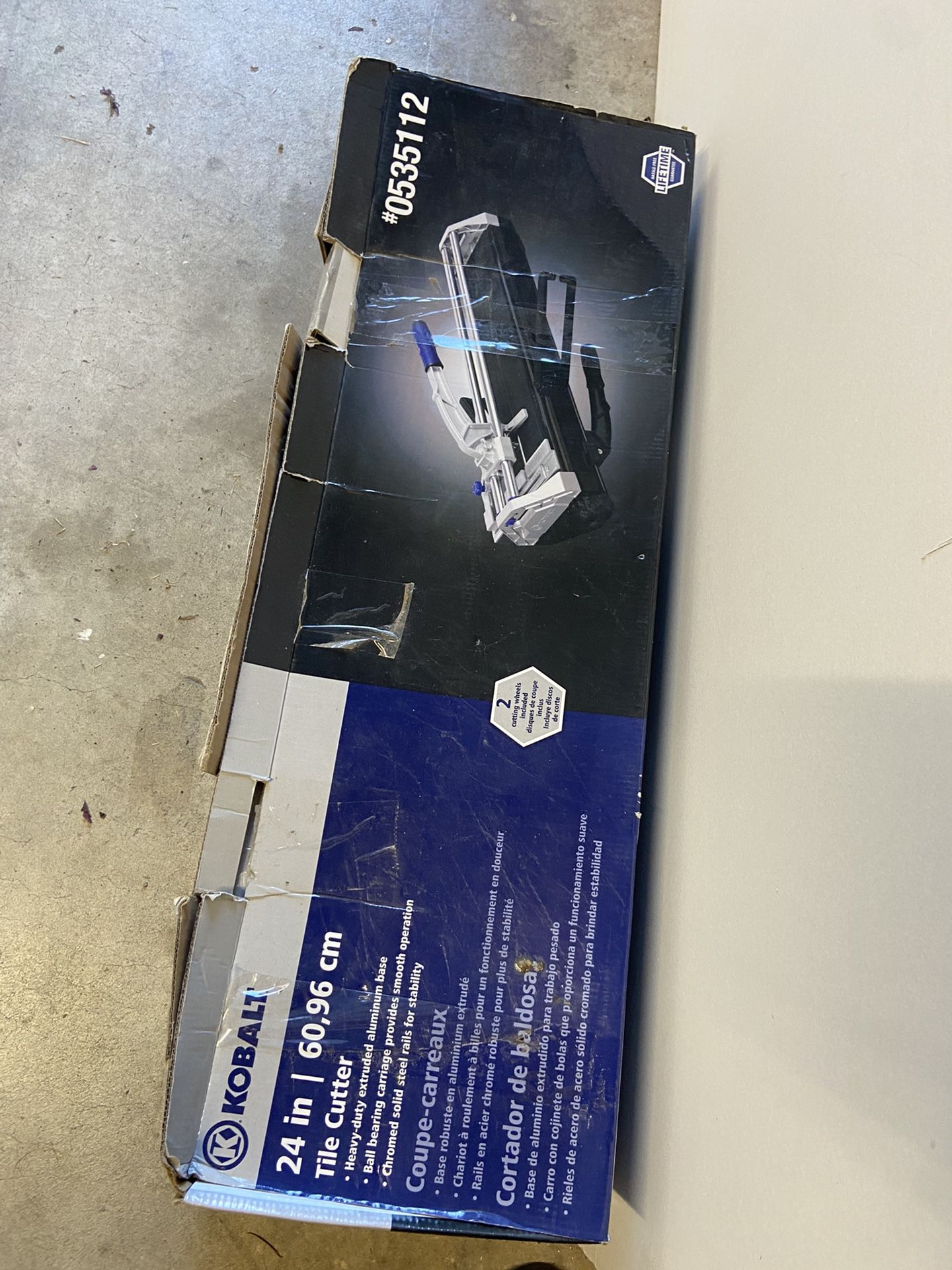 24 Inch Kobalt Tile Cutter Like New