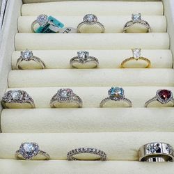 .5ct-1.2ct Moissanite Gold/925 Size 6 Rings