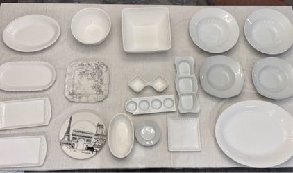 Huge lot Ceramic serving plates and bowls
