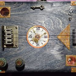 Steampunk Cigar Box Style Guitar w/ Lights