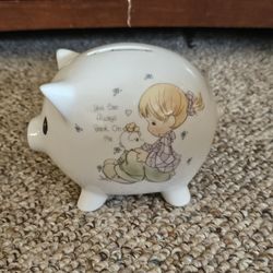 1991 Precious Moments "You Can Always Bank On Me" Piggy Bank