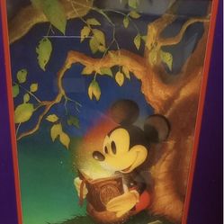Walt Disney 75th Anniversary Mickey Mouse Lithograph Backlight Illumination