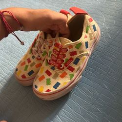 Yellow Pretty Vans  Gummy Bear Theme 