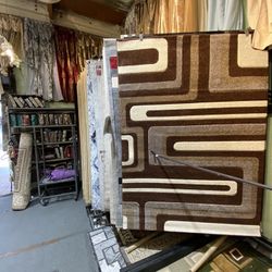 5x7 Area Rugs Carpet Rugs Modern Design Thick Colors Brown Beige
