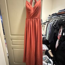 Bridesmaids Dress - Burnt Orange 