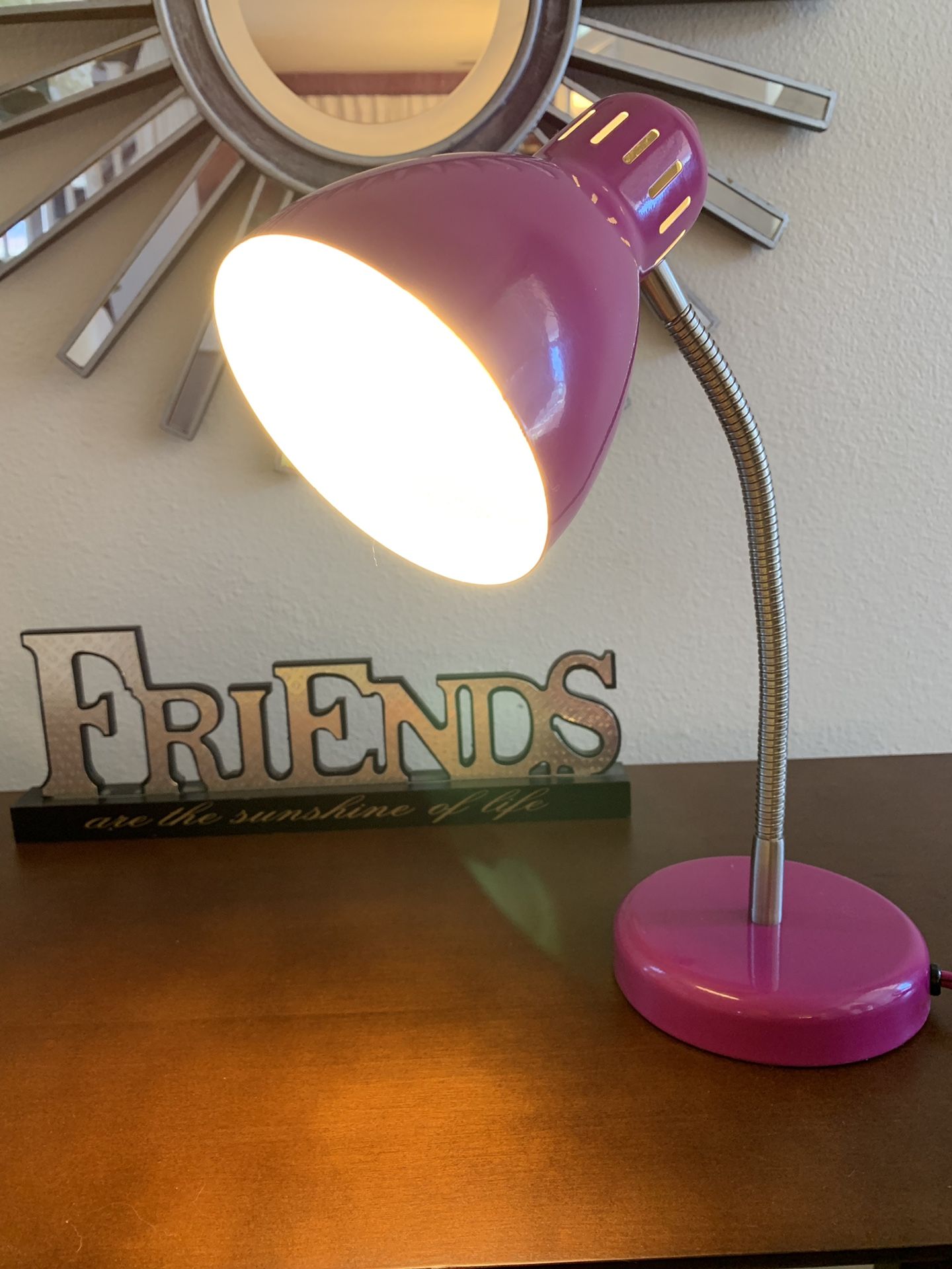 Purple desk lamp