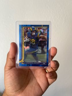 2025 Topps Chrome Terrance Ferguson Rams Rookie Autograph blue wave  / 150