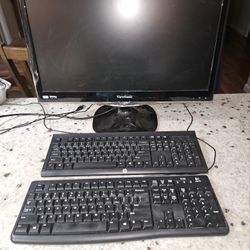 Computer Monitor And Keyboard
