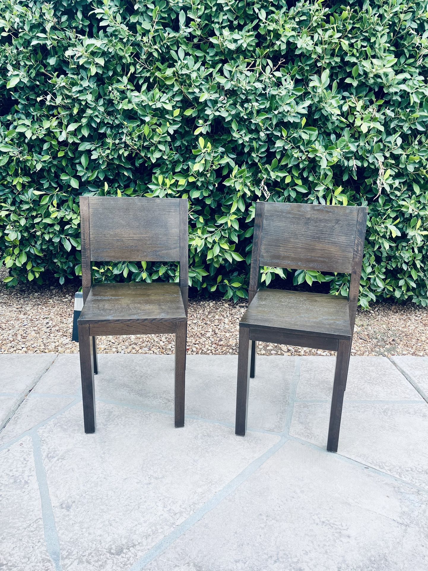 Two Wood Chairs