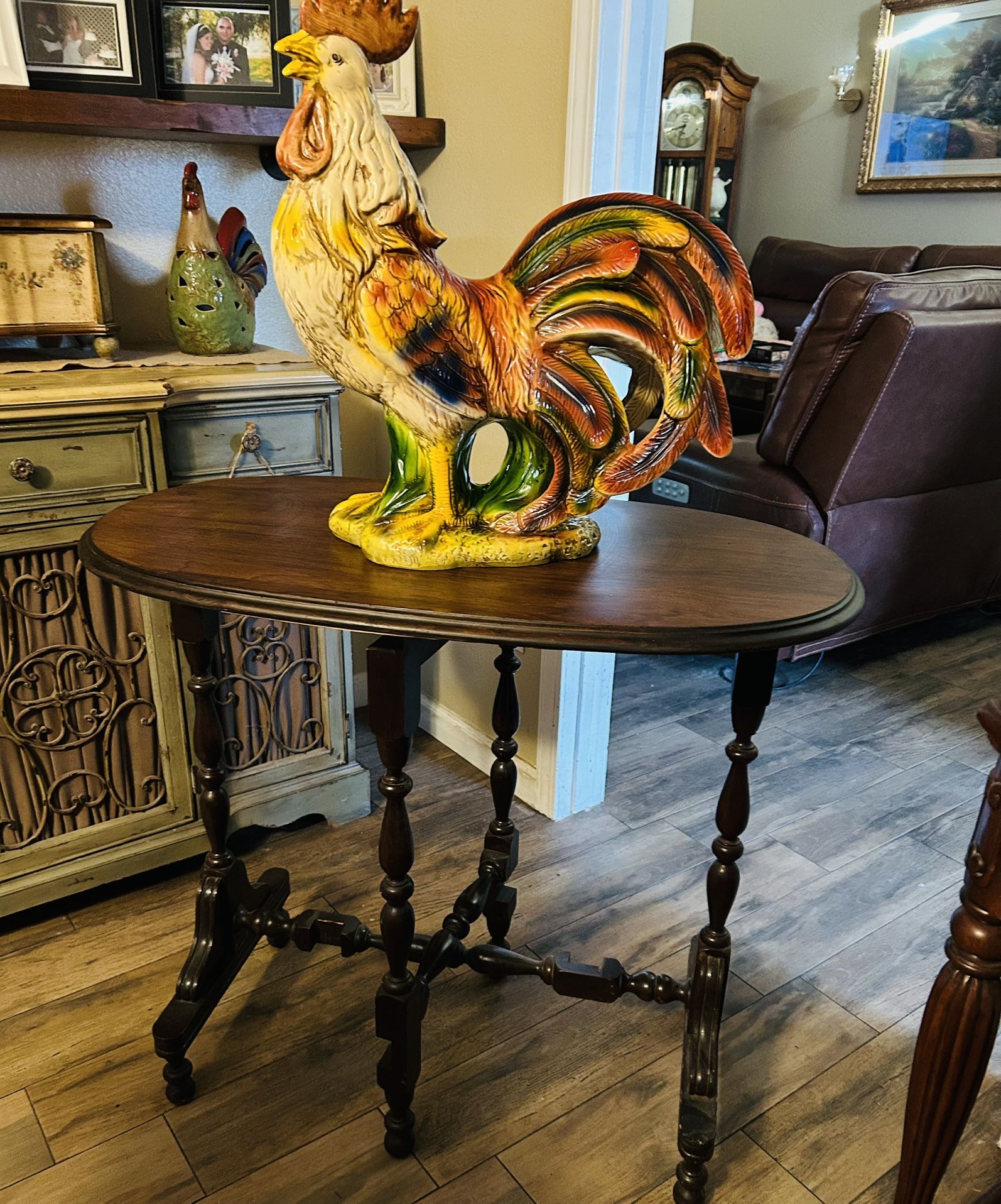 Gorgeous Antique Fold Up Table Solid Wood