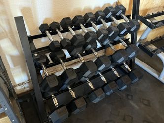 Rubber Dumbbell Set Pairs