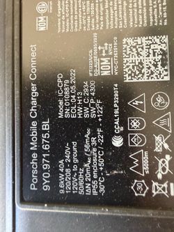 Porsche Mobile Charger Connect (part number https://offerup.com/redirect/?o=OVkwLjk3MS42NzUuQkw=),