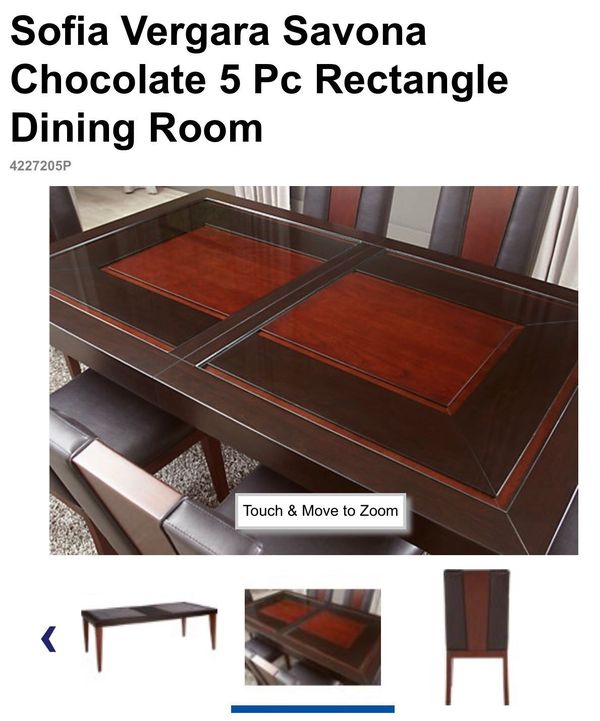 Solid Wood Dining Room Table With Leaf Sofia Vergara Savona Chocolate Only For In Tampa Fl Offerup