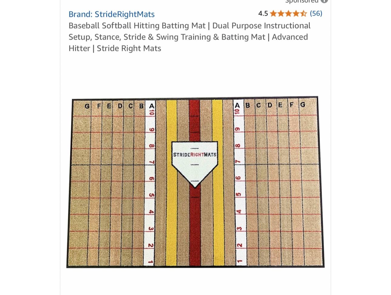 Baseball Softball Hitting Batting Mat
