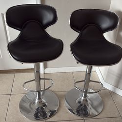 Clean black bar stools