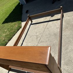 Vintage Wooden Bed Frame And Head board. 