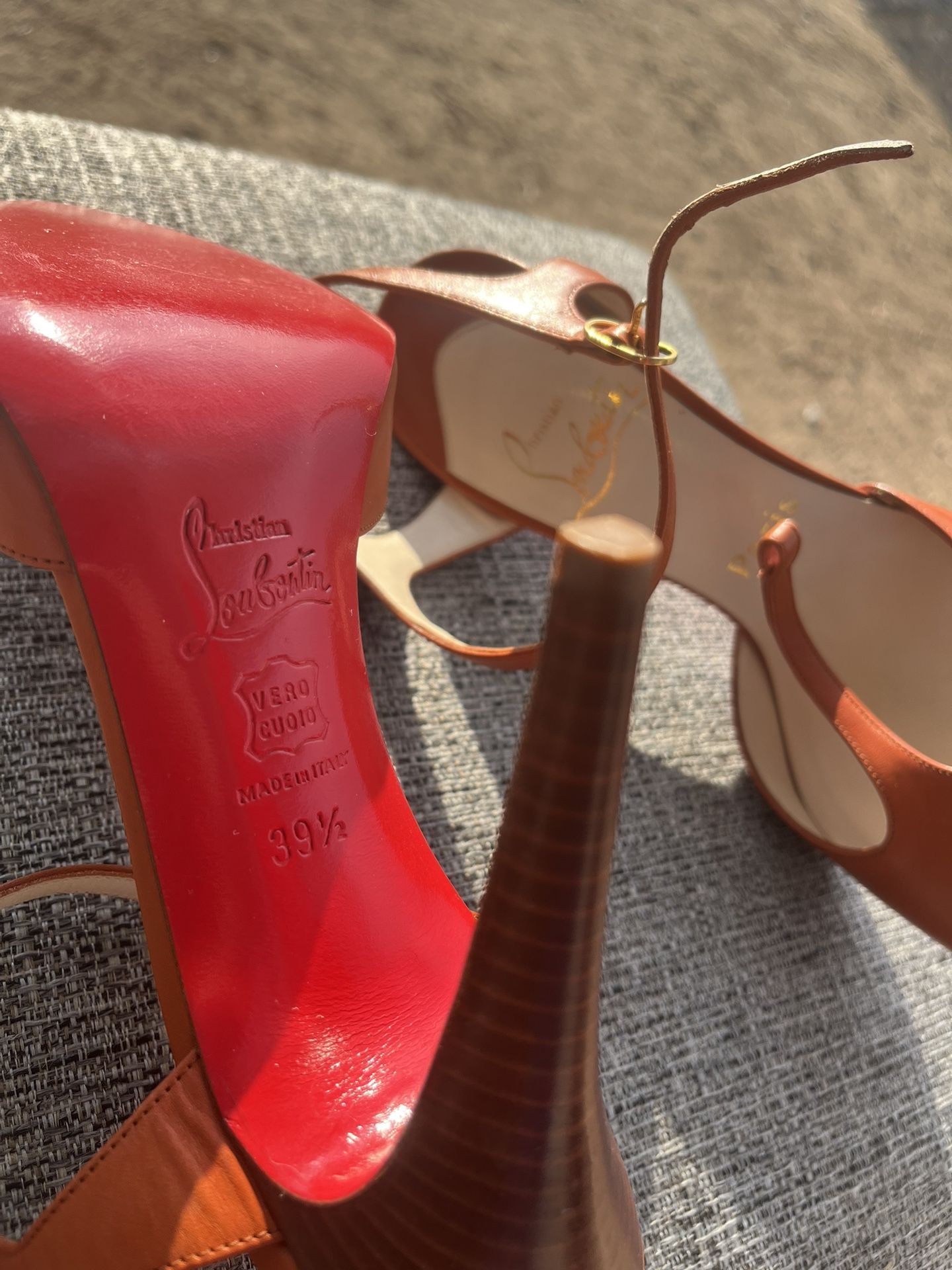 “Christian Louboutin “ Red Bottom-Brown Heels