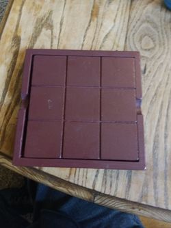 Wooden tic-tac-toe game