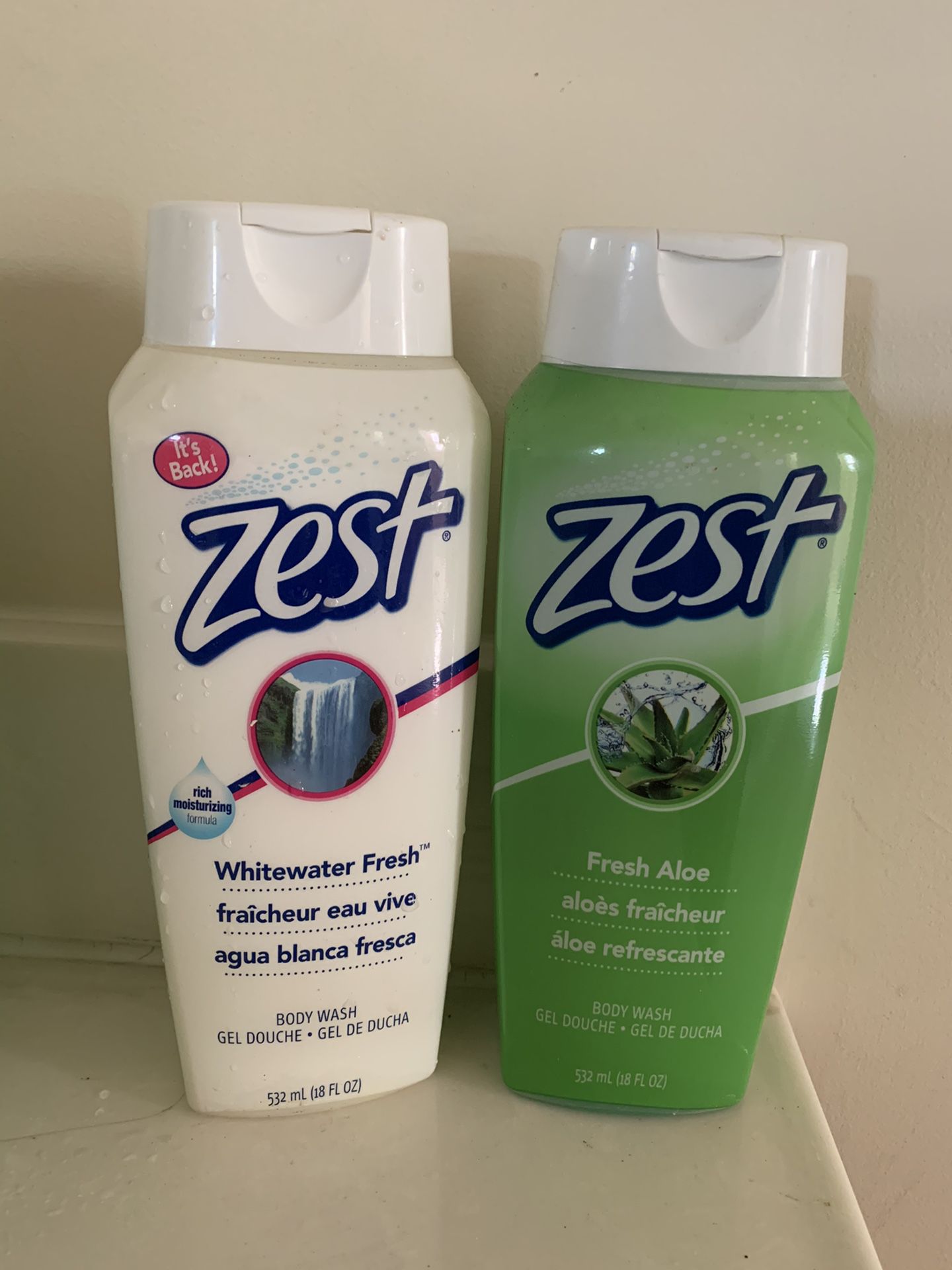 2 Zest body washes
