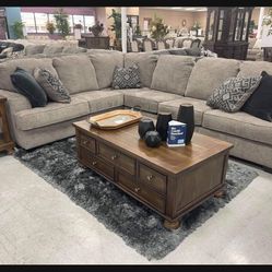 Softly Comfort L Shaped Stone Large Sectional ✅couch~living Room🤩 Financing Options 👍