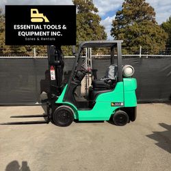 2019 Mitsubishi FGC25N4 5,000lb Cushion LPG Propane Forklift 3-Stage- 8,019 Hrs