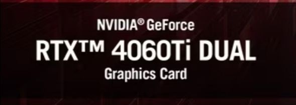 Graphics card. Nvidia RTX 4060 ti dual 16gb