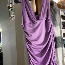 Purple Cinched Dress