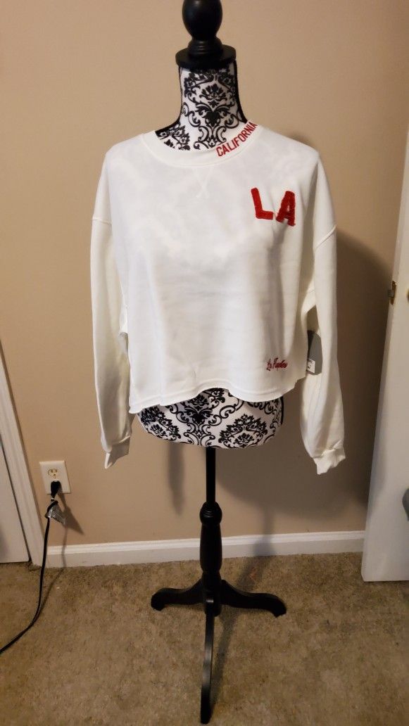 No Comment "L.A" Cropped Sweatshirt Size Large