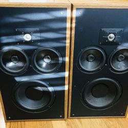 Polk audio monitor 10  vintage speakers,everything is working good and good condition.