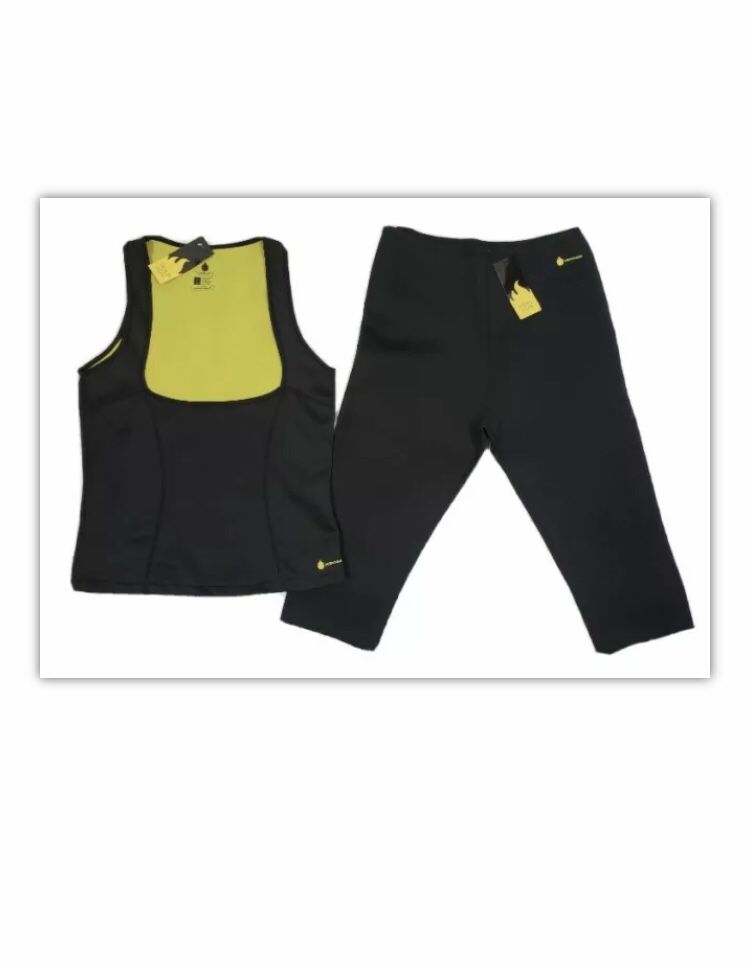 New with Tags ThermoWear Slimming Neoprene Pants and Vest - Black Large
