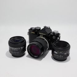 Nikon FM2 With Three Lenses
