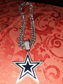 Cowboys stainless steel necklace with pendant $20
