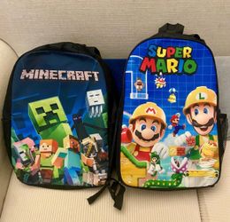 Super Mario and Minecraft School Backpacks for boys
